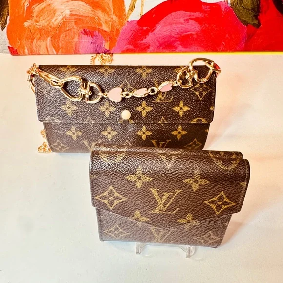 Louis Vuitton Monogram Bundel Saraha wallet and Elise web of two - Picture 2 of 13